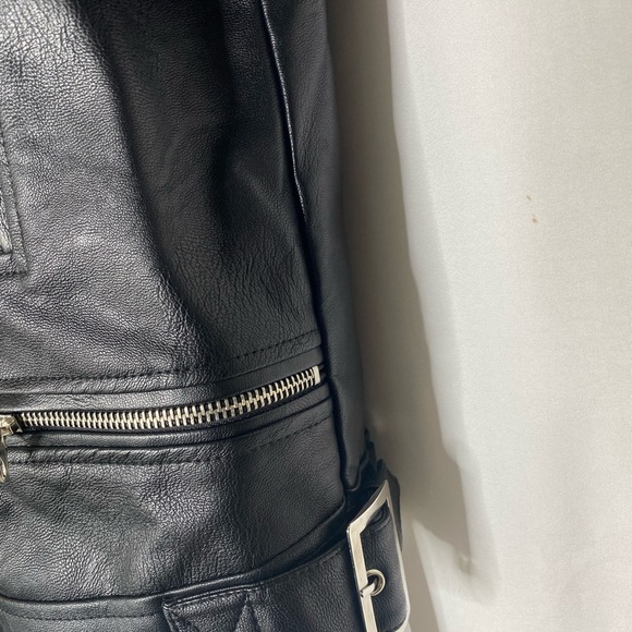 Love Tree Classic Black 100 % POLYURETHANE Jacket - Picture 6 of 8